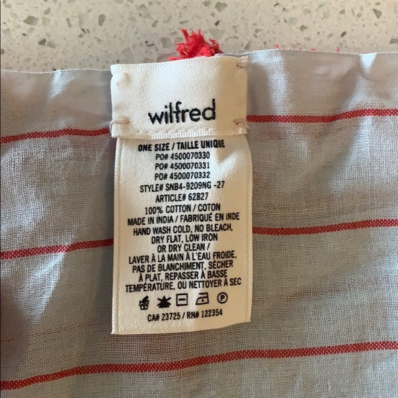 Blue and red striped Wilfred blanket scarf - Picture 3 of 3